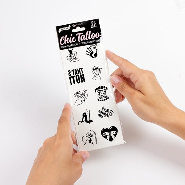 CONJUNTO DE 10 TATUAGENS TEMPORÁRIAS - KINKY COLLECTION CHIC TATTOO SECRET PLAY - Image 4