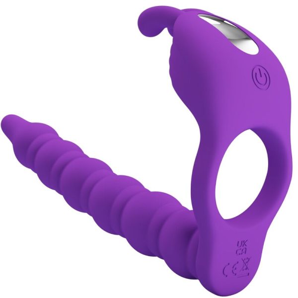 PRETTY LOVE - BLACKNEY ANÃIS PARA PÃNIS COM PLUG VIBRADOR