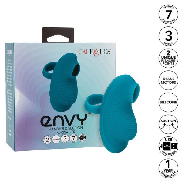 CALEXOTICS - ENVY HANDHELD ROLLING BALL MASSAGER 7 VIBRAÃÃES AZUL