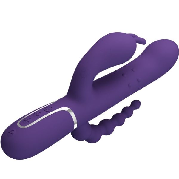 PRETTY LOVE - CAMMY TRIPLO VIBRADOR MULTIFUNÃÃO 4 EM 1 ROXO - Image 4