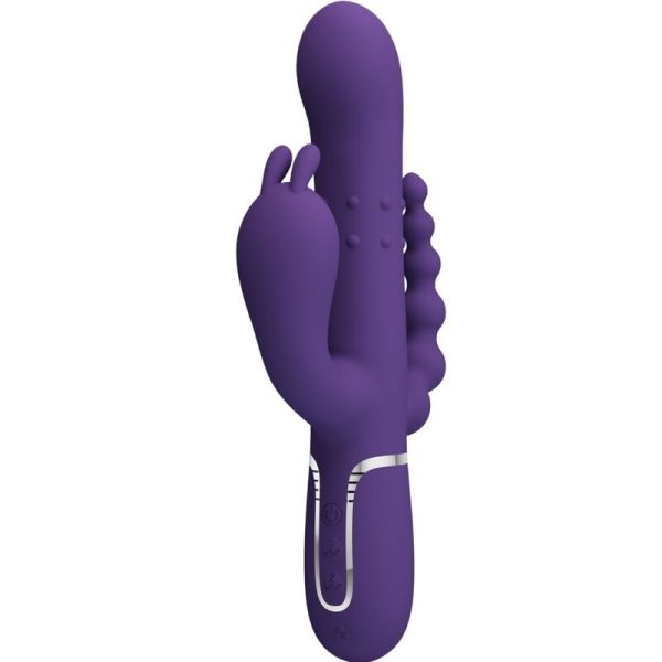 PRETTY LOVE - CAMMY TRIPLO VIBRADOR MULTIFUNÃÃO 4 EM 1 ROXO