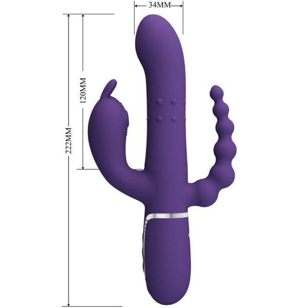 PRETTY LOVE - CAMMY TRIPLO VIBRADOR MULTIFUNÃÃO 4 EM 1 ROXO - Image 7