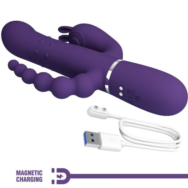 PRETTY LOVE - CAMMY TRIPLO VIBRADOR MULTIFUNÃÃO 4 EM 1 ROXO - Image 8