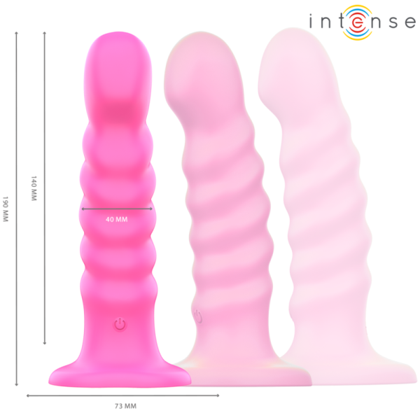 INTENSE - CINDY VIBRADOR TAMANHO L DESIGN ESPIRAL 10 VIBRAÃÃES ROSA CONTROLE REMOTO - Image 2