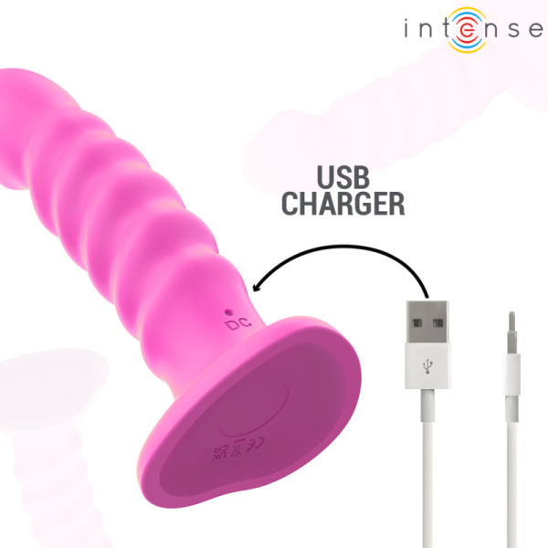 INTENSE - CINDY VIBRADOR TAMANHO L DESIGN ESPIRAL 10 VIBRAÃÃES ROSA CONTROLE REMOTO - Image 5