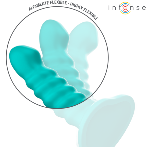 INTENSE - BUFFY VIBRADOR TAMANHO S DESIGN ESPIRAL 10 VIBRAÃÃES CONTROLE REMOTO AZUL - Image 4