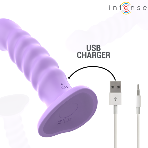 INTENSE - BRENDA VIBRADOR TAMANHO M DESIGN ESPIRAL 10 VIBRAÃÃES ROXO CONTROLE REMOTO - Image 4