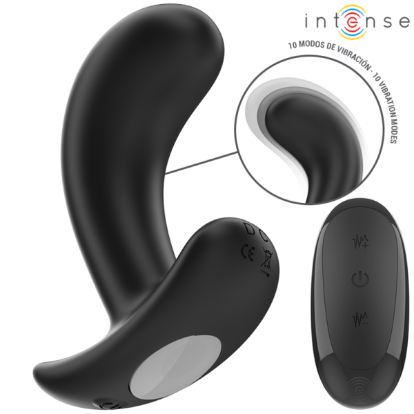 INTENSE - CHANDLER ANAL PLUG 10 VIBRAÃÃES PRETO CONTROLE REMOTO