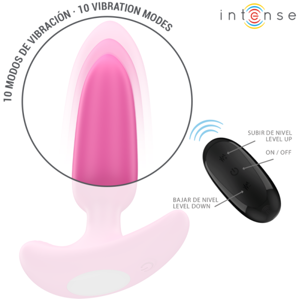 INTENSE - ROSS ANAL PLUG 10 VIBRAÃÃES ROSA CONTROLE REMOTO - Image 4