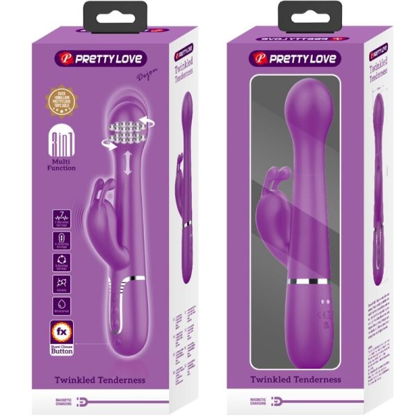 PRETTY LOVE - DEJON 3 EM 1 MULTIFUNCIONAL RABBIT VIBRADOR ROXO - Image 8