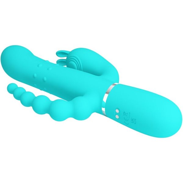 PRETTY LOVE - CAMMY 4 EM 1 MULTIFUNCIONAL TRIPPLE RABBIT VIBRADOR AZUL - Image 5