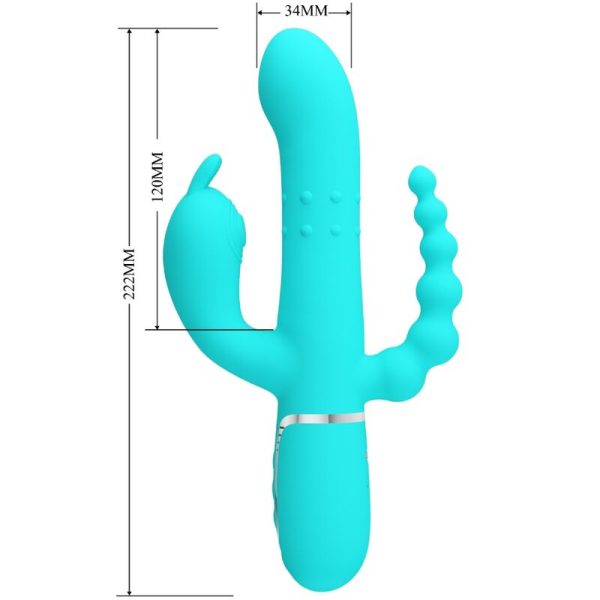 PRETTY LOVE - CAMMY 4 EM 1 MULTIFUNCIONAL TRIPPLE RABBIT VIBRADOR AZUL - Image 6