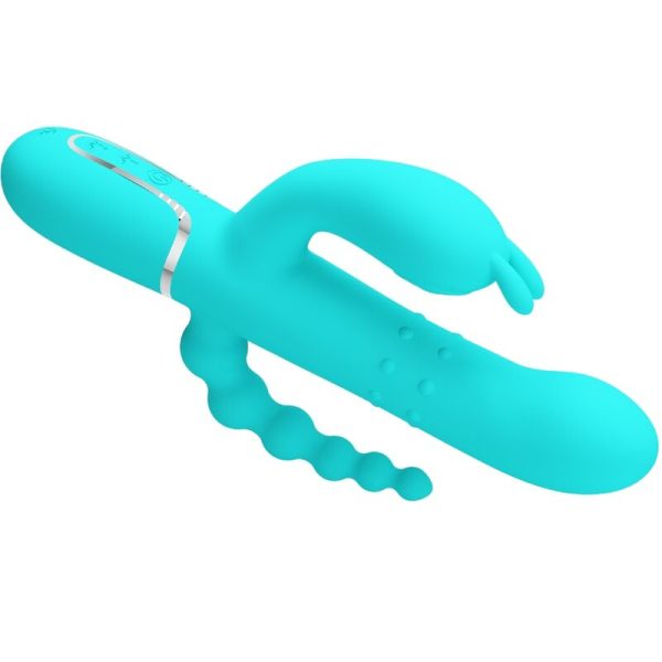 PRETTY LOVE - CAMMY 4 EM 1 MULTIFUNCIONAL TRIPPLE RABBIT VIBRADOR AZUL - Image 4