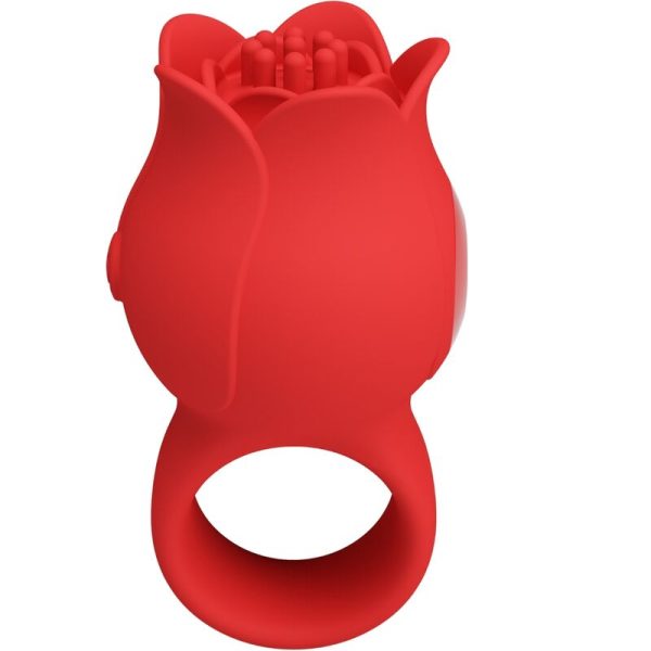 PRETTY LOVE - VIBRADOR DE DEDO EM FORMA DE JAE ROSE 10 VIBRAÃÃES VERMELHO