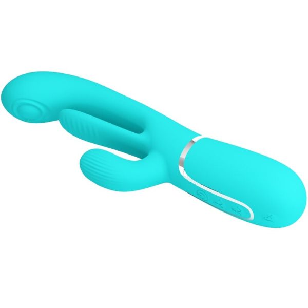 PRETTY LOVE - SHANIA TRIPLE RABBIT MULTIFUNCIONAL VIBRADOR 3 EM 1 AZUL - Image 3