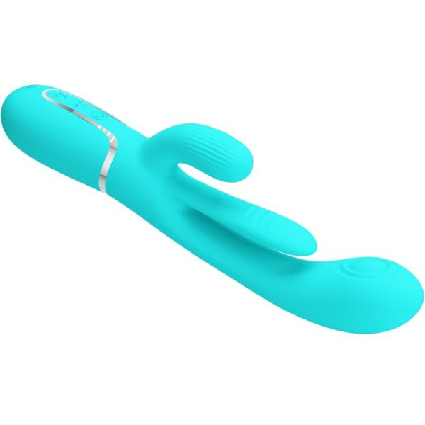 PRETTY LOVE - SHANIA TRIPLE RABBIT MULTIFUNCIONAL VIBRADOR 3 EM 1 AZUL - Image 4