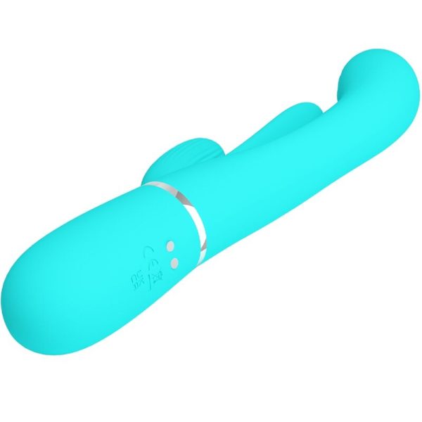 PRETTY LOVE - SHANIA TRIPLE RABBIT MULTIFUNCIONAL VIBRADOR 3 EM 1 AZUL - Image 6