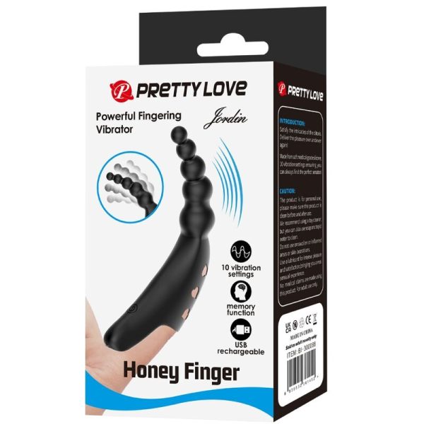 PRETTY LOVE - VIBRADOR DE DEDO JORDIN 10 VIBRAÃÃES PRETO - Image 10