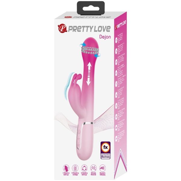 PRETTY LOVE - DEJON 3 EM 1 MULTIFUNCIONAL RABBIT VIBRADOR ROSA - Image 11