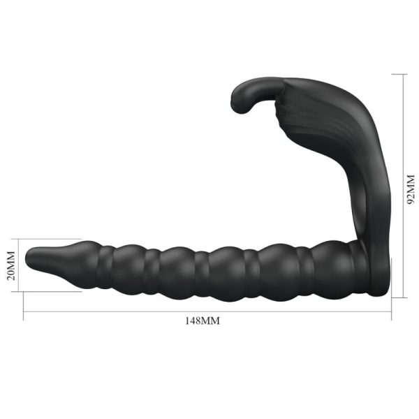 PRETTY LOVE - BLACKNEY ANÉIS PARA PÊNIS COM PLUG VIBRADOR - Image 5