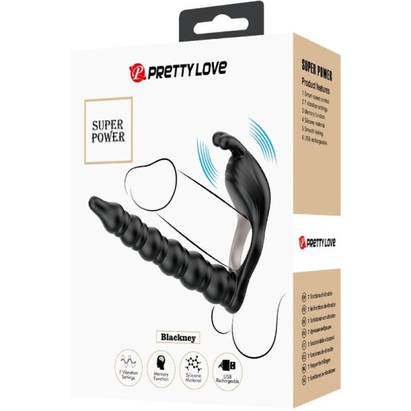 PRETTY LOVE - BLACKNEY ANÉIS PARA PÊNIS COM PLUG VIBRADOR - Image 7