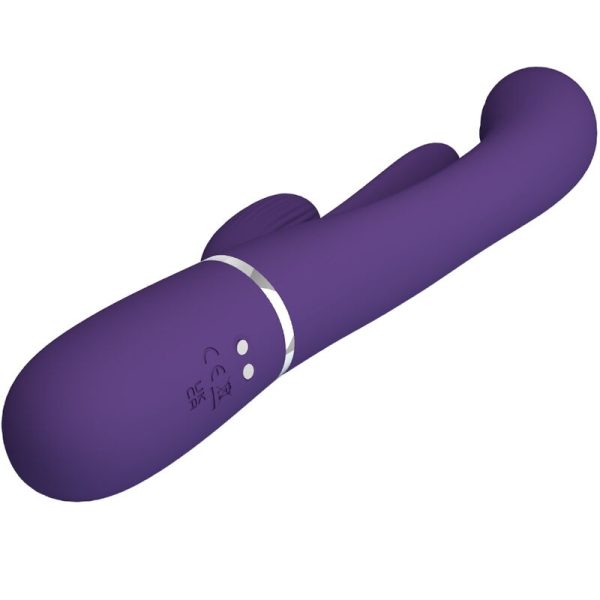 PRETTY LOVE - SHANIA TRIPLE RABBIT VIBRADOR MULTIFUNCIONAL ROXO - Image 6