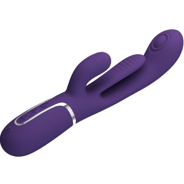 PRETTY LOVE - SHANIA TRIPLE RABBIT VIBRADOR MULTIFUNCIONAL ROXO - Image 4