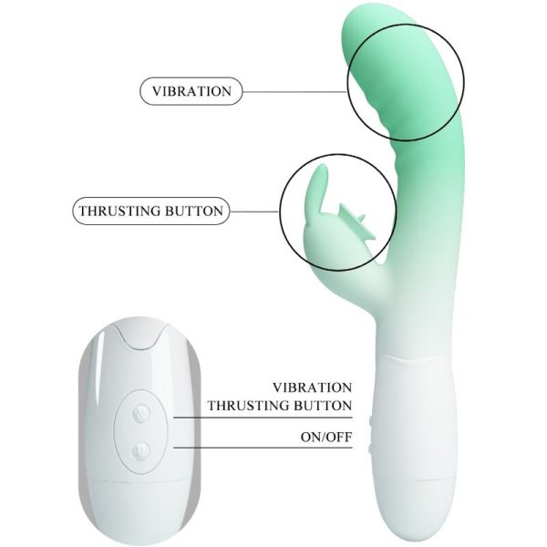 PRETTY LOVE - VIBRADOR CERBERUS RABBIT 30 VIBRAÃÃES VERDE - Image 7
