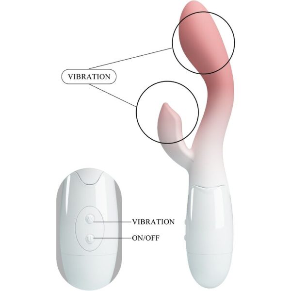PRETTY LOVE - VIBRADOR BRILHANTE DO PONTO G + ESTIMULADOR DE CLITÃRIS 30 VIBRAÃÃES ROSA - Image 3