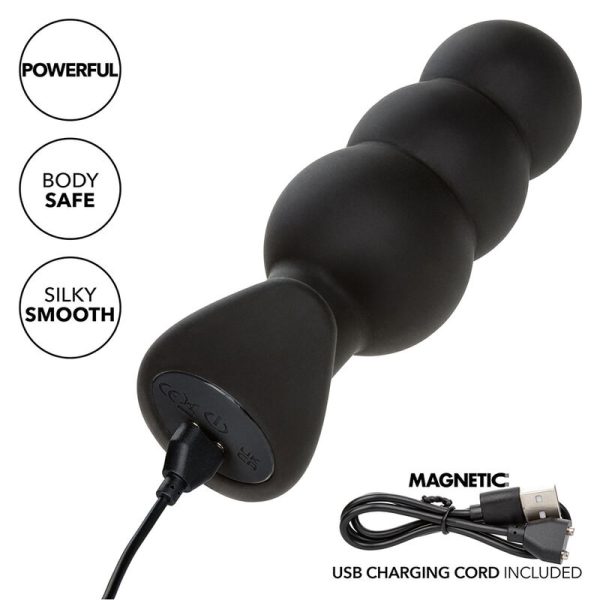 CALEXOTICS - ROCK BOTTOM PLUG ANAL COM ESFERAS 10 VIBRAÃÃES SILICONE PRETO - Image 8