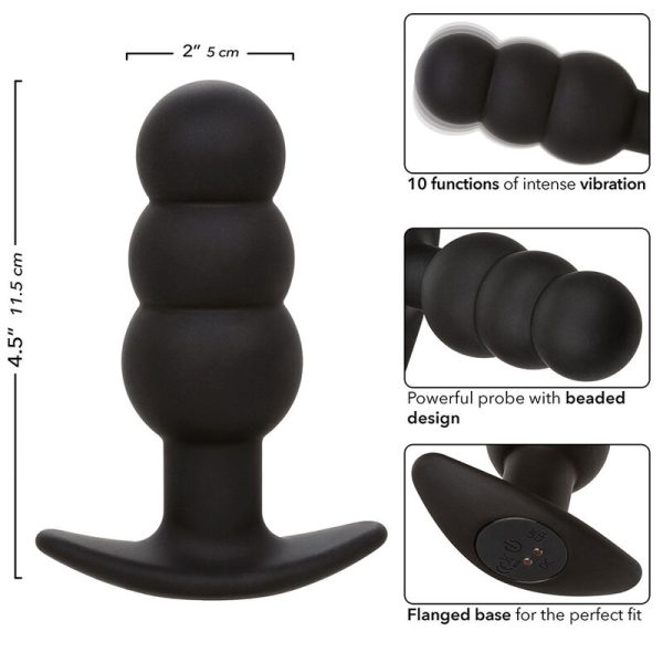 CALEXOTICS - ROCK BOTTOM PLUG ANAL COM ESFERAS 10 VIBRAÃÃES SILICONE PRETO - Image 7