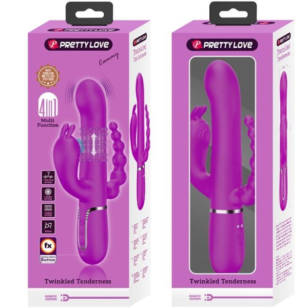 PRETTY LOVE - CAMMY VIBRADOR TRIPLO MULTIFUNCIONAL 4 EM 1 ROSA - Image 10