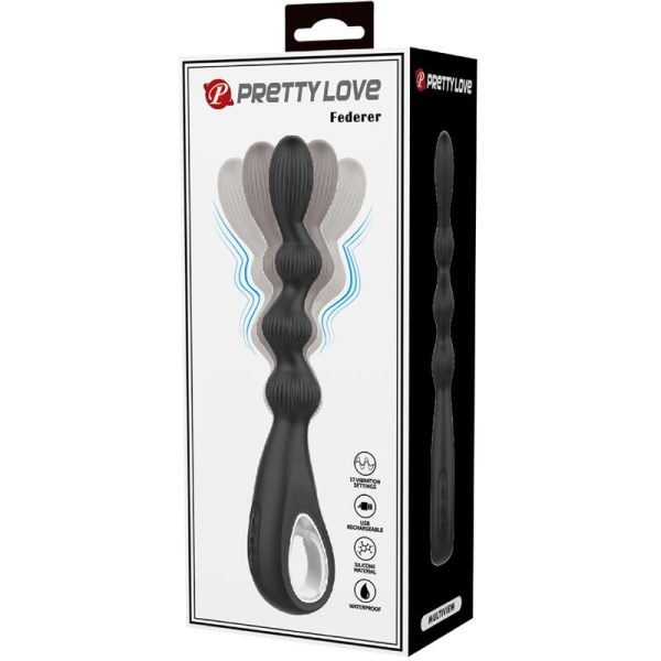 PRETTY LOVE - FEDERER VIBRADOR ANAL 12 VIBRAÃÃES PRETO - Image 7