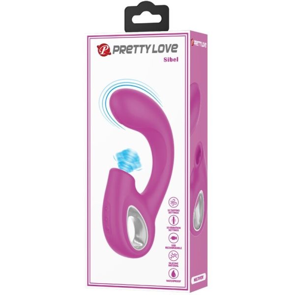 PRETTY LOVE - SIBEL SIBEL VIBRADOR PONTO G + ESTIMULADOR DE CLITÃRIS 10 VIBRAÃÃES ROXO - Image 7