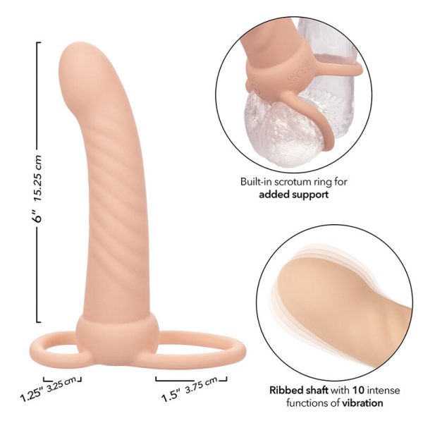 CALEXOTICS - MAXX RIBBED DUAL PENETRATOR 10 VIBRAÃÃES CARNE - Image 9