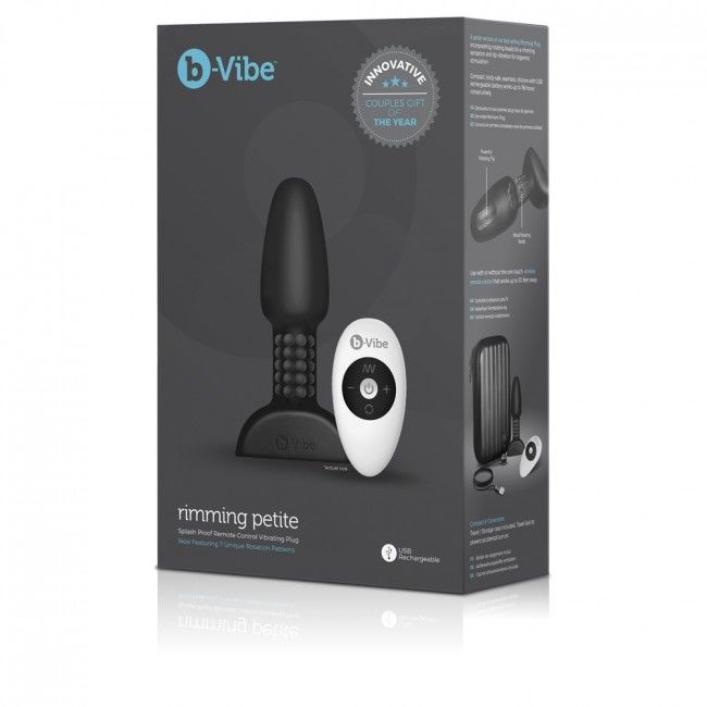B-VIBE RIMMING CONTROL REMOTO ANAL PLUG PETITE NEGRO