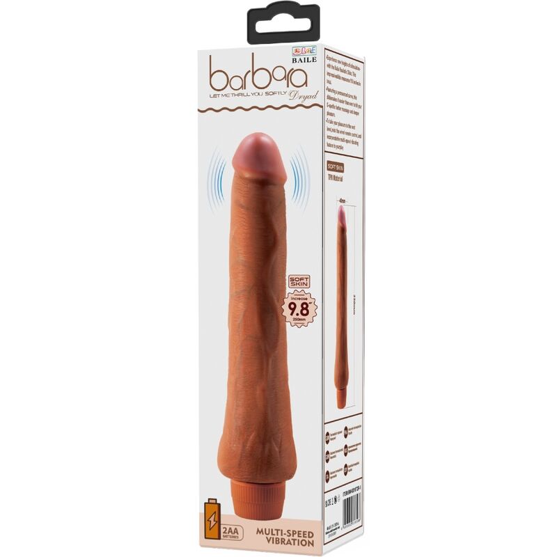 BAILE - VIBRADOR REALISTA DRYAD 25 CM MULATO - Image 6
