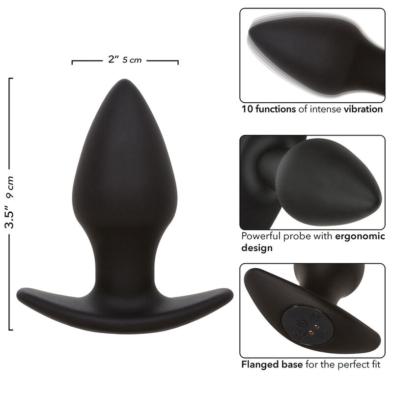 CALEXOTICS - ROCK BOTTOM PLUG ANAL PERFEITO 10 VIBRAÃÃES SILICONE PRETO - Image 7