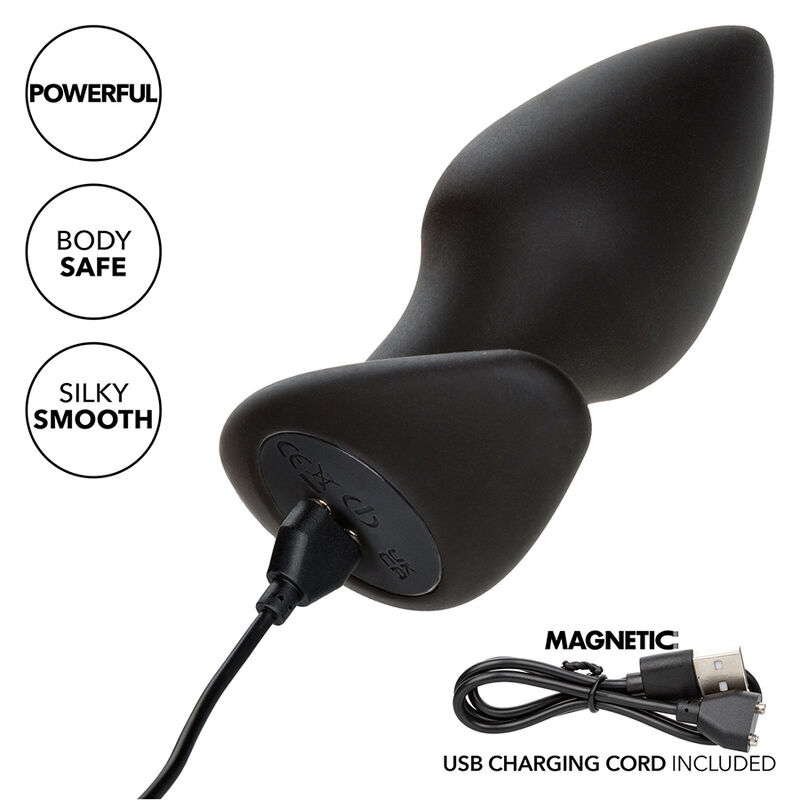 CALEXOTICS - ROCK BOTTOM PLUG ANAL PERFEITO 10 VIBRAÃÃES SILICONE PRETO - Image 8