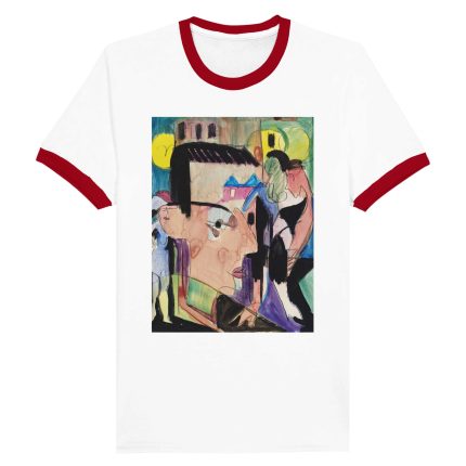 German Expressionism T-Shirt: Featuring Kirchner's Self-Portrait Unisex Ringer T-shirt