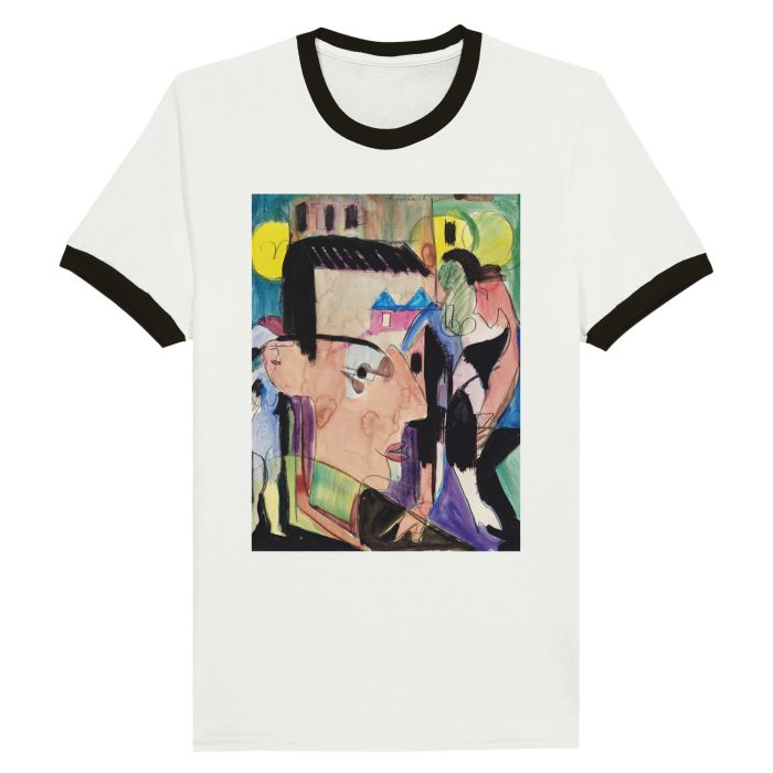 German Expressionism T-Shirt: Featuring Kirchner's Self-Portrait Unisex Ringer T-shirt