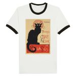 Parisian Legend: Le Chat Noir Vintage Poster Unisex Ringer T-shirt