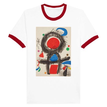 Joan Miró Style Abstract Art Print, Modern Art Poster, Colorful Abstract Painting Unisex Ringer T-shirt