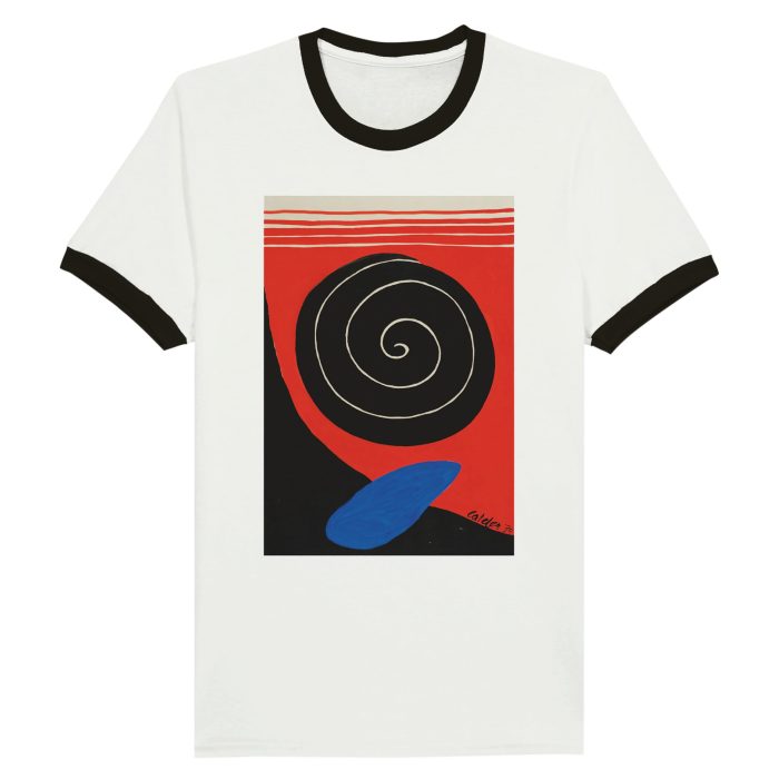 Calder 70 – Abstract Spiral and Shapes – Alexander Calder Art Unisex Ringer T-shirt