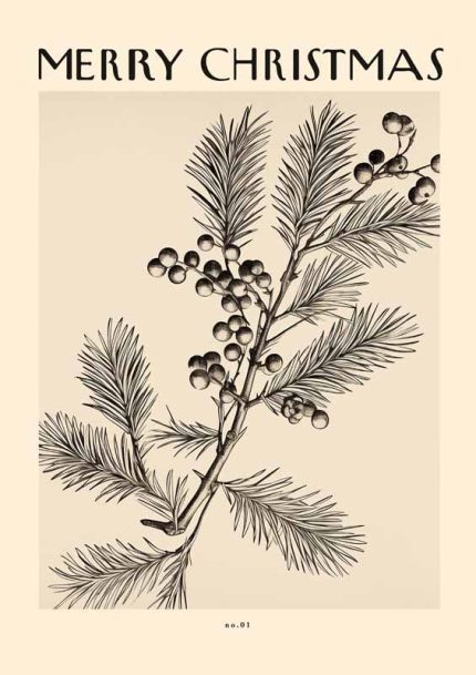Merry Christmas Art: Botanical Holiday Decor