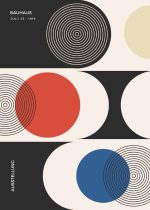 Bauhaus Harmony 1919 Exhibition Wall Art Poster Aluminum Print