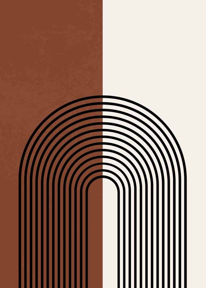 Boho Abstract Print Wall Art Poster - Image 1