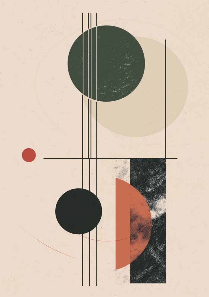 Boho Abstract Print Wall Art Poster - Image 1