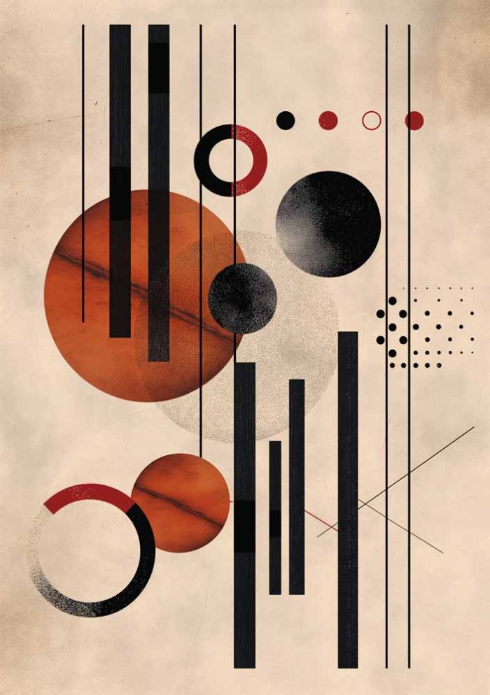 Boho Abstract Print Wall Art Poster - Image 1