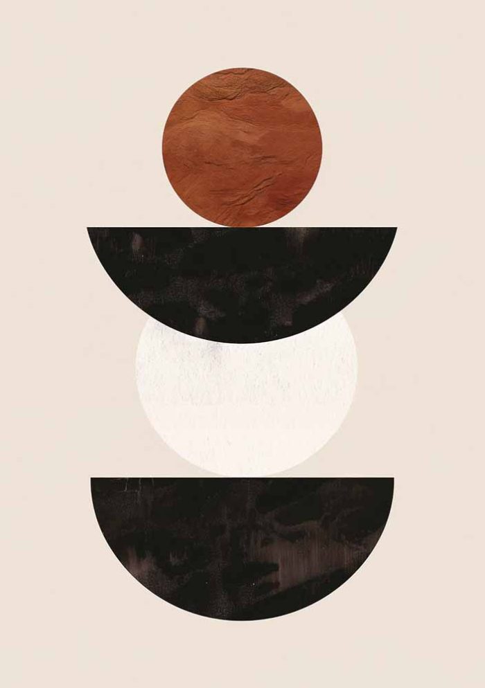 Boho Abstract Print Wall Art Poster - Image 1